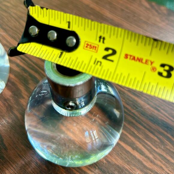 Pair of Vintage Lucite Doorknobs with Chrome Hardware – Mid Century Modern - Picture 12 of 12